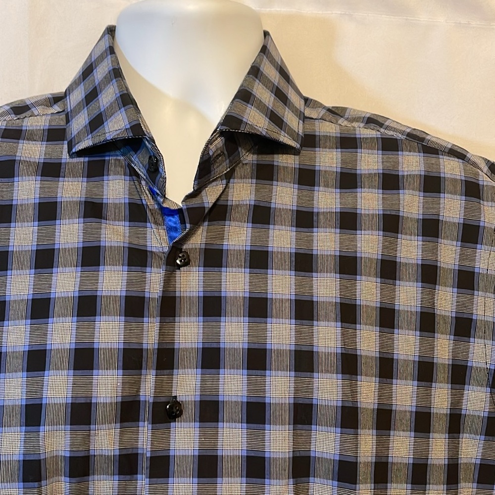 ANDREW FEZZA Button Down Shirt. Size 16- 16 1/2. 34/35 sleeve - Picture 4 of 11